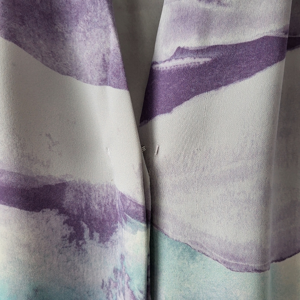 Babaton lilac Akira long sleeve V-neck blouse Sz M - Picture 4 of 12